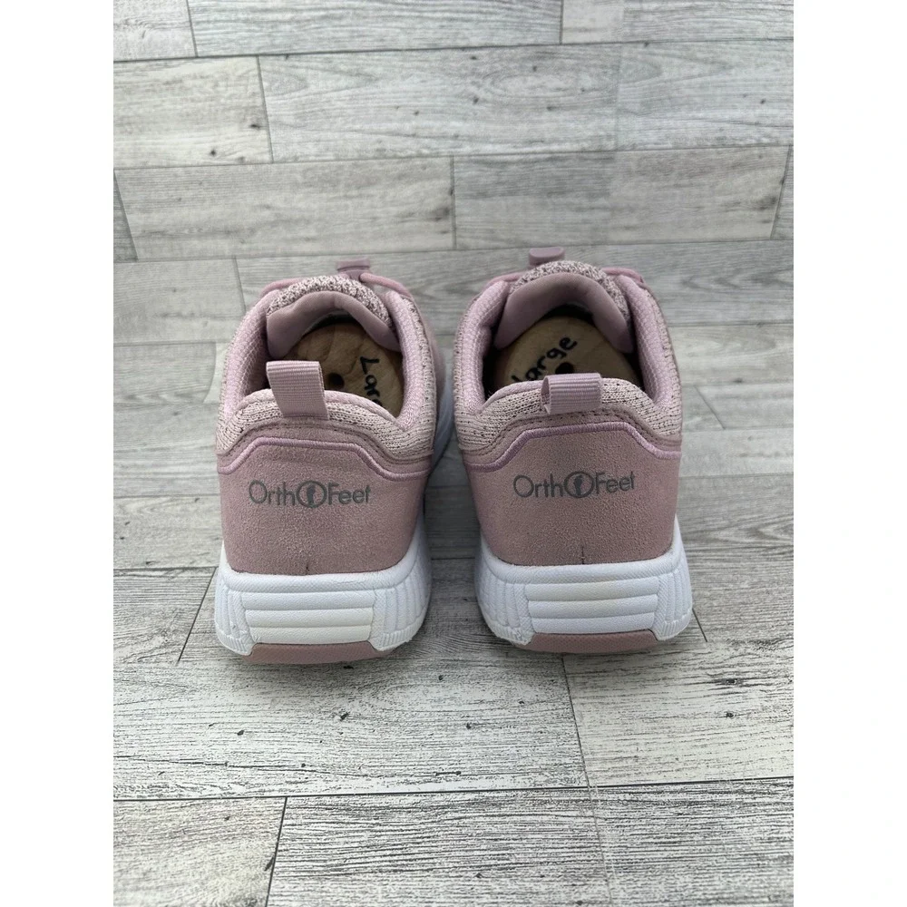 Orthofeet 846 Women 9 B Medium Mauve Pink Mesh Bungee‎ Athletic Sneakers